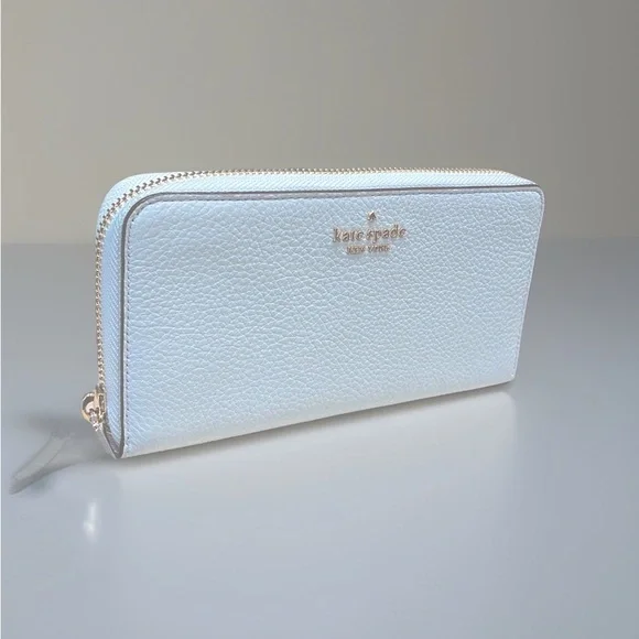 NEW KATE SPADE Zip Around Leather Wallet w/Glitter Box Perfect for Spring!! - Picture 1 of 15